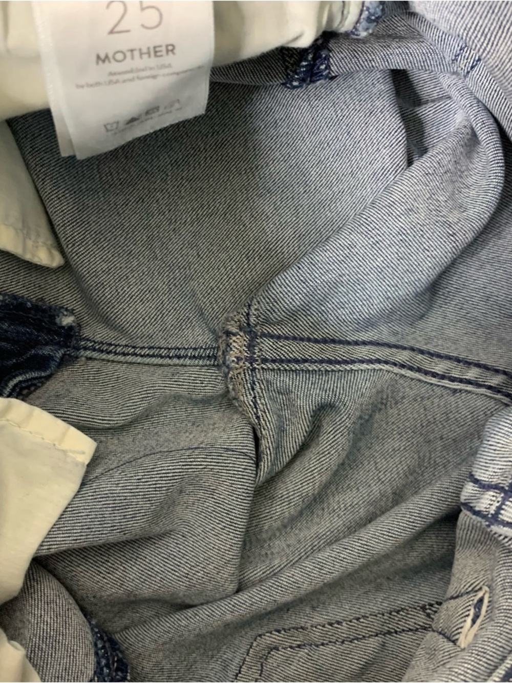 Mother Womens blue the mid rise dazzler ankle fray in we the animals 25 - Picture 10 of 11